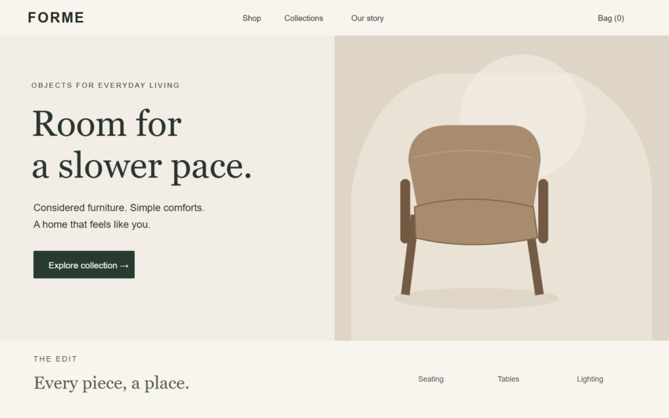 Illustrative storefront concept