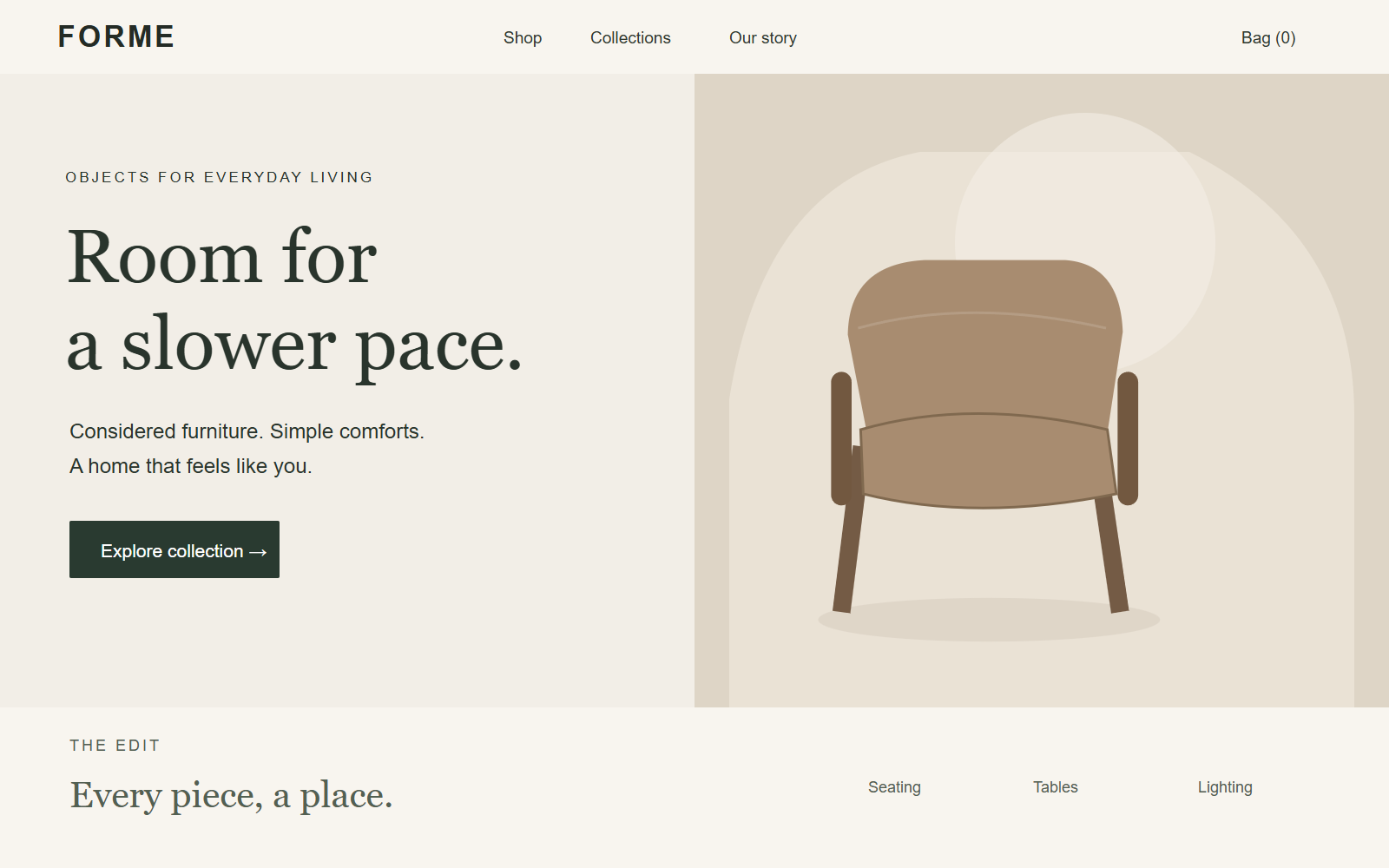 Illustrative storefront concept